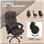 Fauteuil de Bureau Massant Inclinable avec Support Lombaire et Hauteur