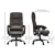 Fauteuil de Bureau Massant Inclinable avec Support Lombaire et Hauteur