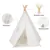 Tente tipi pour enfants OUTREE, tente en toile de coton naturel 47'P x