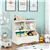 Bibliothèque pour enfants, organiseur de rangement, blanc