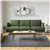 Valencia Bettina Fabric Three Seats Sofa Green