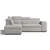 Valencia Finn Sectional Sofa Bed, Light Grey, Left Hand Storage