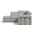 Valencia Finn Sectional Sofa Bed, Light Grey, Left Hand Storage