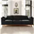 Valencia Artisan Leather Three Seats Sofa, Black