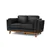 Valencia Artisan Leather Loveseat, Black