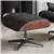 Valencia Armoni Eames Replica Leather Lounge Chair & Ottoman, Black