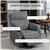 Fauteuil inclinable manuel de luxe confortable, cadre en acier, montag