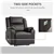 Fauteuil inclinable manuel rembourré épais, brun riche, repose-pieds e