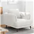 Valencia Melissa Boucle Fabric Accent Chair, White