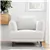 Valencia Melissa Boucle Fabric Accent Chair, White