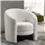 Valencia Carla Fabric Accent Chair, Cream