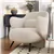 Valencia Erica Boucle Fabric Accent Chair, Cream