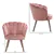 Modern Accent Leisure Club Chair with Velvet-Touch Fabric, Pink