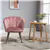 Modern Accent Leisure Club Chair with Velvet-Touch Fabric, Pink