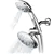Combinaison de Douche Pulsée à Haute Pression et Tête de Douche Pluie
