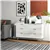 Modern 6-Drawer Dresser for Bedroom with Gold Legs and Handles, White