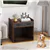 Cage d'intérieur pour chien avec 2 tiroirs en tissu et table d'appoint