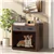 Cage d'intérieur pour chien avec 2 tiroirs en tissu et table d'appoint