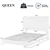 Lit Plateforme Queen Size – Tête de Lit Capitonnée et Lattes en Bois