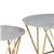Lot de 2: Table Basse et Table d'Appoint Effet Marbre pour Salon