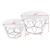 Lot de 2: Table Basse et Table d'Appoint Effet Marbre pour Salon