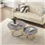 Lot de 2: Table Basse et Table d'Appoint Effet Marbre pour Salon
