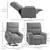 Fauteuil inclinable électrique rembourré en microfibre avec télécomman