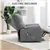 Fauteuil inclinable électrique rembourré en microfibre avec télécomman