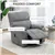 Fauteuil inclinable électrique rembourré en microfibre avec télécomman