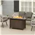 43' Outdoor Propane Gas Fire Pit Table with Glass Wind Guard, Bronze