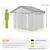 7' x 4' x 6' Garden Storage Shed, Metal Tool Storage House,Light Green
