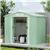 7' x 4' x 6' Garden Storage Shed, Metal Tool Storage House,Light Green