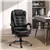 High Back Office Chair PU Leather Executive Office Chair, Black