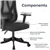MotionGrey - Chaise de Bureau MC3 - Dossier Haut en Maille Confortable