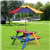 Table de pique-nique d'extérieur adaptée aux enfants - Multicolore