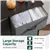 Commode 8 tiroirs, commode large 4 niveaux – Gris, plateau en bois