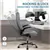 Chaise de bureau ergonomique Guessky avec accoudoirs et support lombai