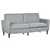 Sofa gris moderne avec pieds en bois