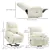 Fauteuil inclinable électrique en microfibre - Blanc