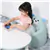 Fauteuil confortable en forme de lapin bleu pour enfants