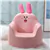 Fauteuil-canapé confortable rose en forme de lapin pour enfants