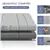 Matelas double pliable (10 cm) pour invités, camping et voyage - Gris