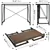 Bureau d'ordinateur pliable, 90 x 46 cm, en noyer