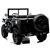 Camion Militaire monoplace 12V avec roues en caoutchouc, MP3, RC