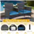 Ensemble de causeuse de patio, mobilier de jardin extérieur en rotin 2