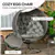 Fauteuil pivotant de patio avec porte-gobelet - Sable