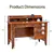 Bureau d'ordinateur en bois - Brun rustique