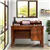 Bureau d'ordinateur en bois - Brun rustique