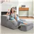 Pouf géant CozyCloud avec ottoman – Chaise longue pour adulte