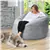 Fauteuil poire 1,5 m, canapé-lit convertible 2 en 1 (gris)